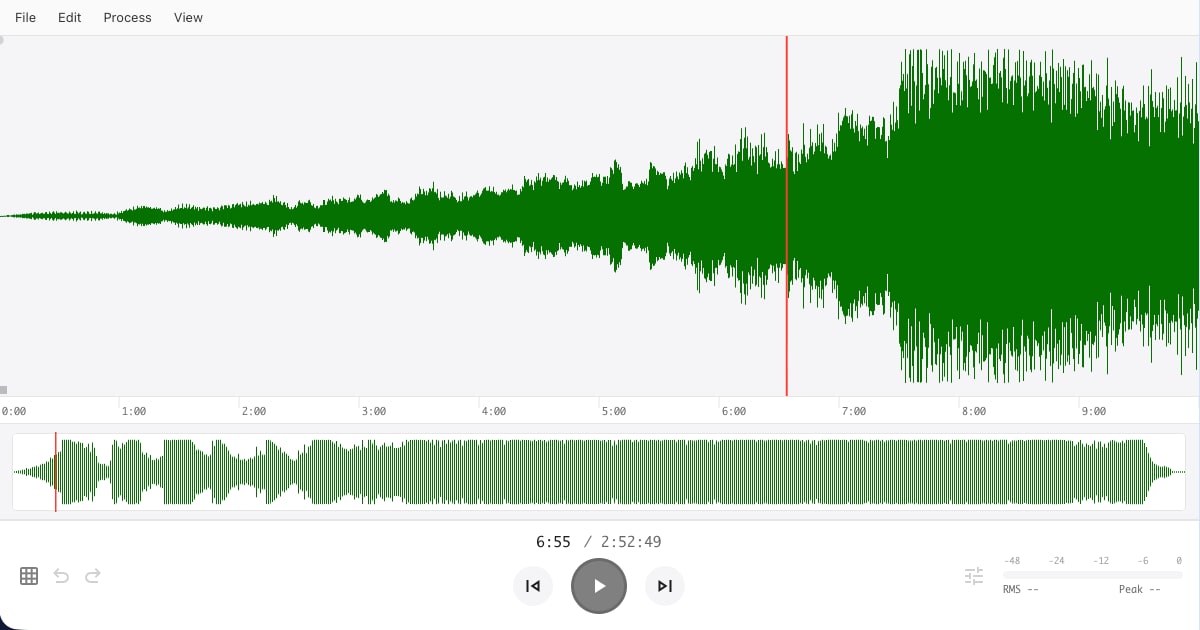 Export WAV, MP3, or a selected passage | Audio Editor